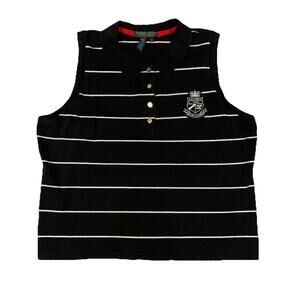 Ralph Lauren Active Womens XL Sleeveless Polo Striped Golf Top